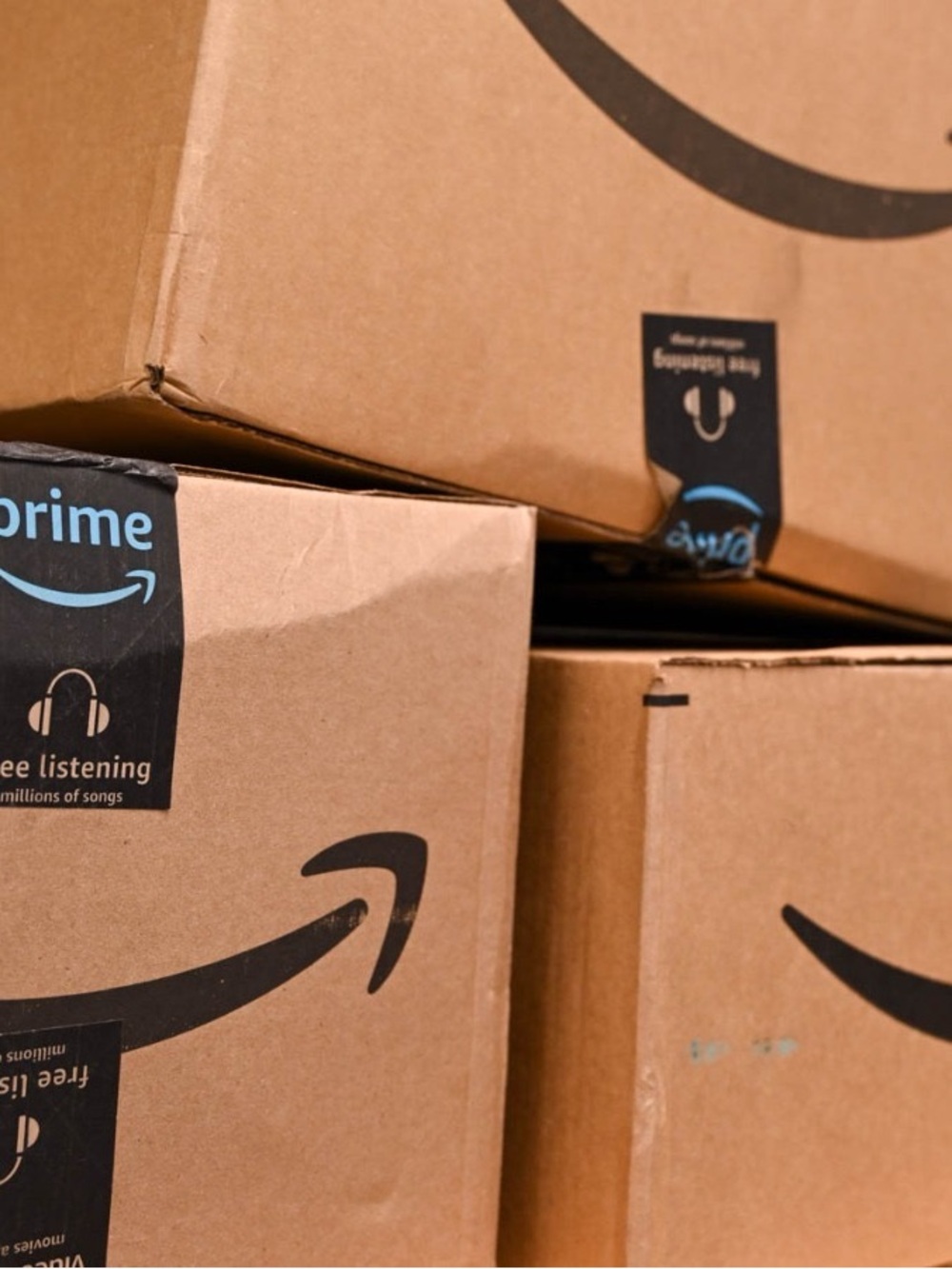Brand-new Amazon Prime mystery boxes containing new products.